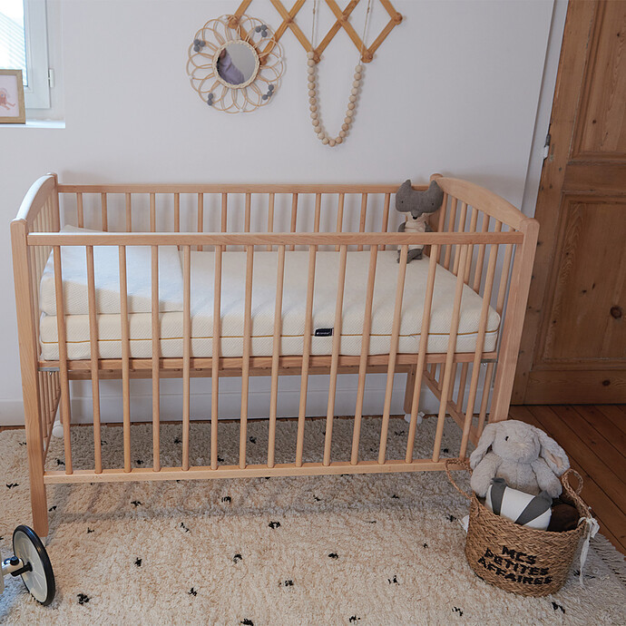 Plan Incliné 10° Organic Coton pour Lit 60 x 120 cm - Beige Candide