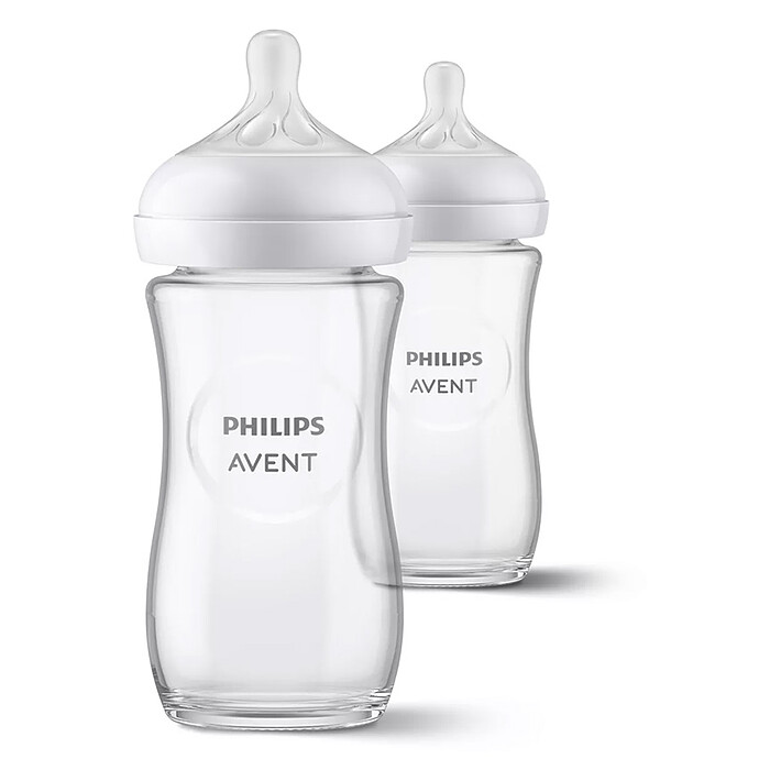 Lot de 2 Biberons Natural Response Verre - 240 ml Philips Avent