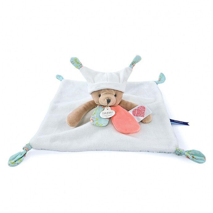Doudou Ours à Histoires Les Petits Futés - Blanc Doudou et Compagnie