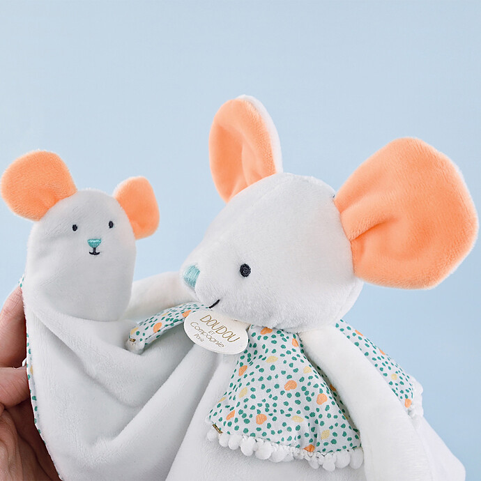 Avis Doudou Souris Blanche avec Marionnettes à Doigt Les Petits Futés
