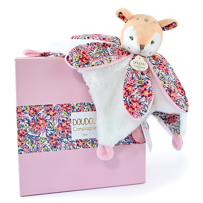 Doudou Pétale Faon Boh'aime - Blanc Doudou et Compagnie