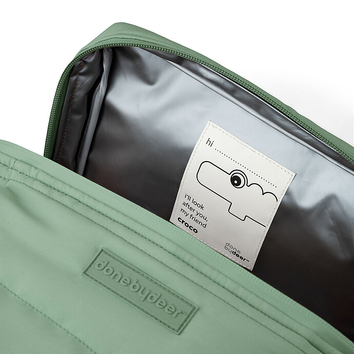 Sac Isotherme Matelassé - Croco Vert Done by Deer