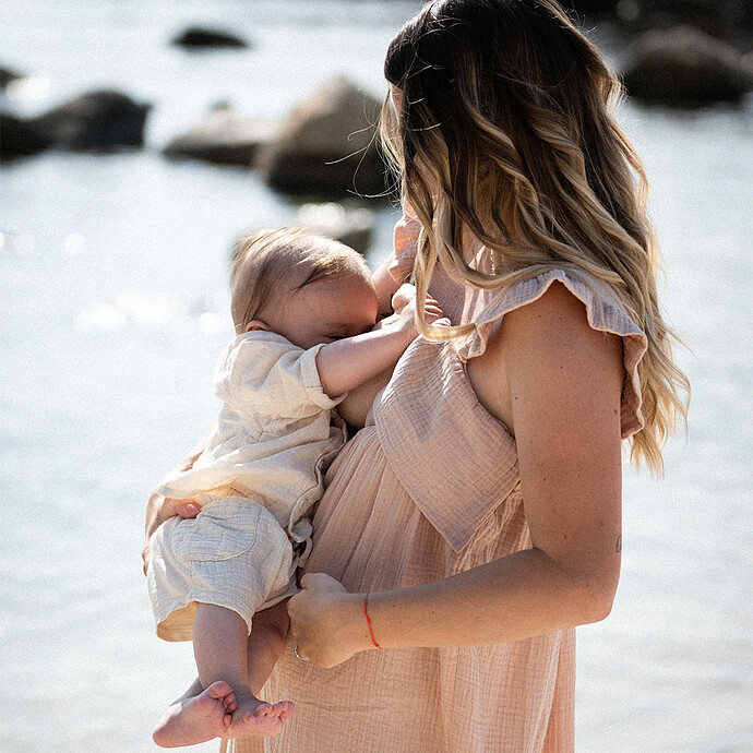 Robe Longue d'Allaitement Summ'her Mama Nude - XL You&Milk