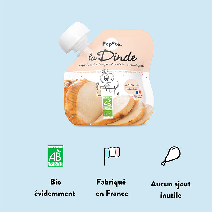 Avis Gourde Repas Bio Dinde - 60 g