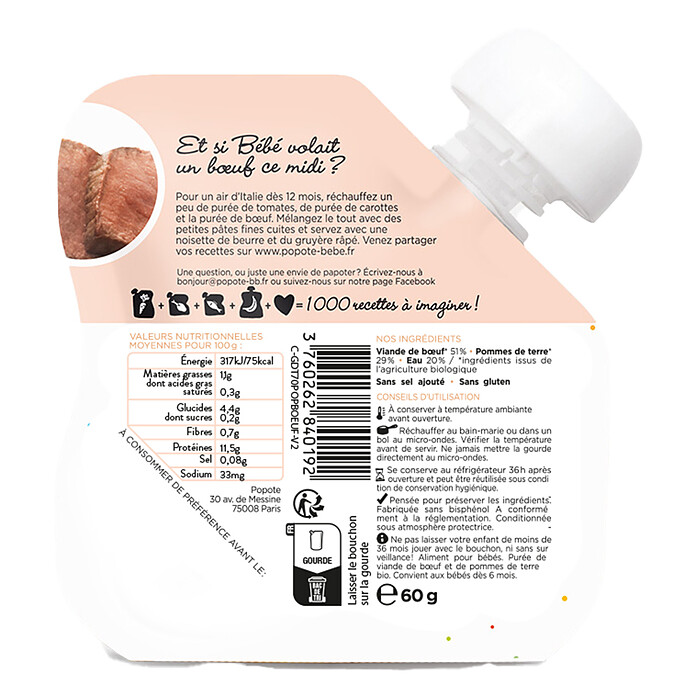 Gourde repas bio