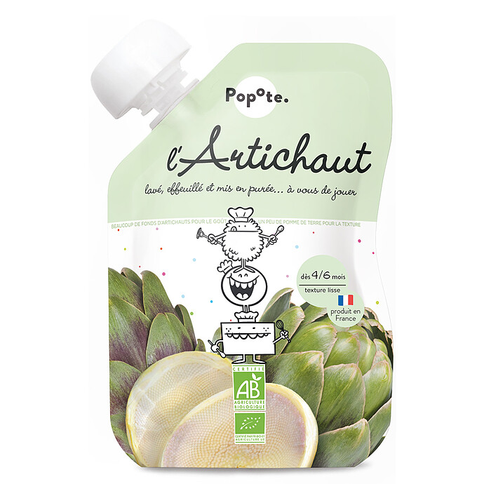 Gourde Repas Bio Artichaut - 120 g Popote