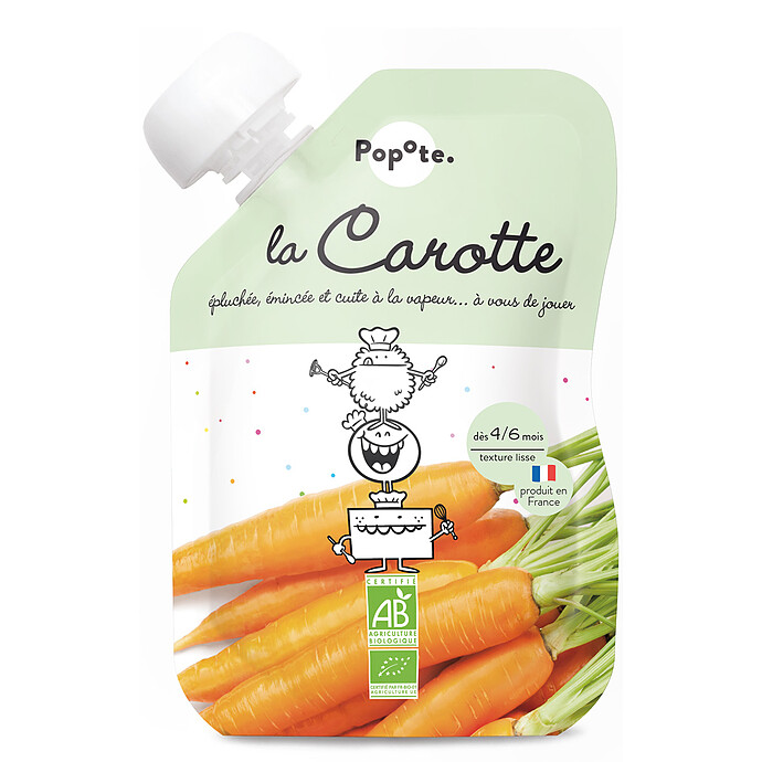 Gourde Repas Bio Carotte - 120 g Popote