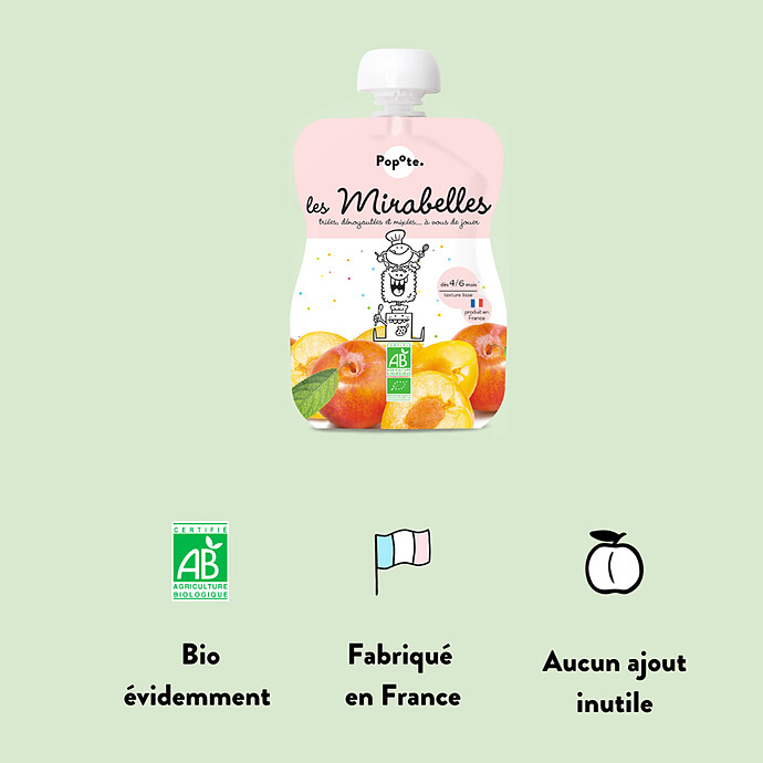 Avis Gourde Repas Bio Mirabelles - 120 g