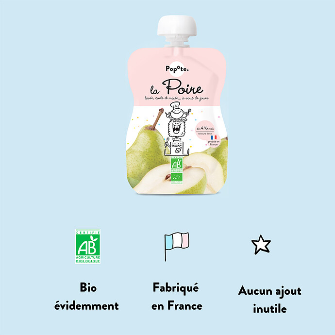 Avis Gourde Repas Bio Poire - 120 g