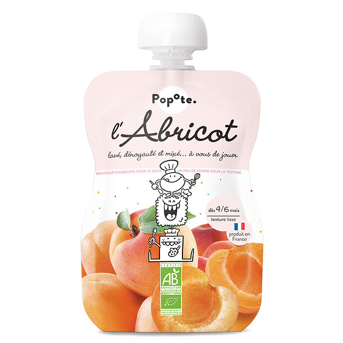 Gourde Repas Bio Abricot - 120 g Popote