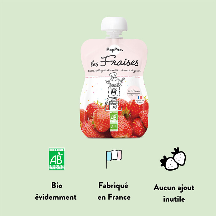 Avis Gourde Repas Bio Fraises - 120 g