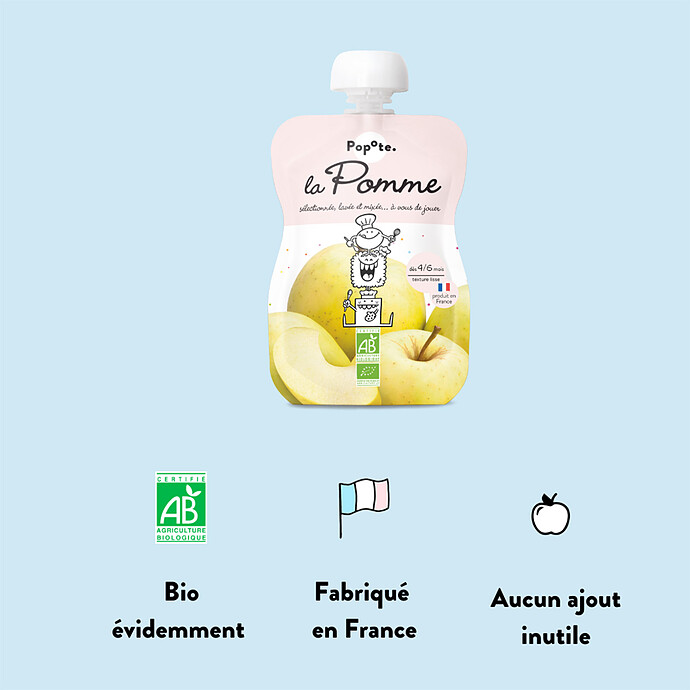 Avis Gourde Repas Bio Pomme - 120 g