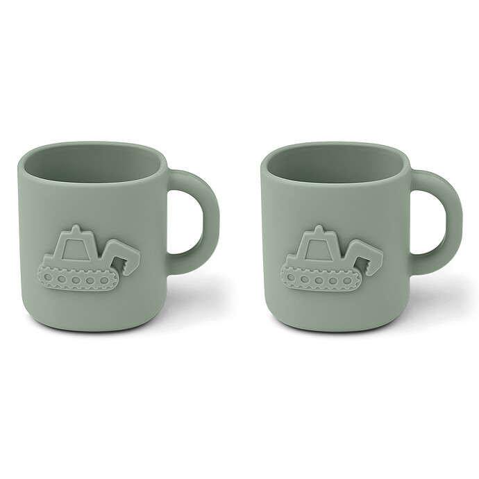 Lot de 2 Tasses Chaves Faune Green - 220 ml Liewood