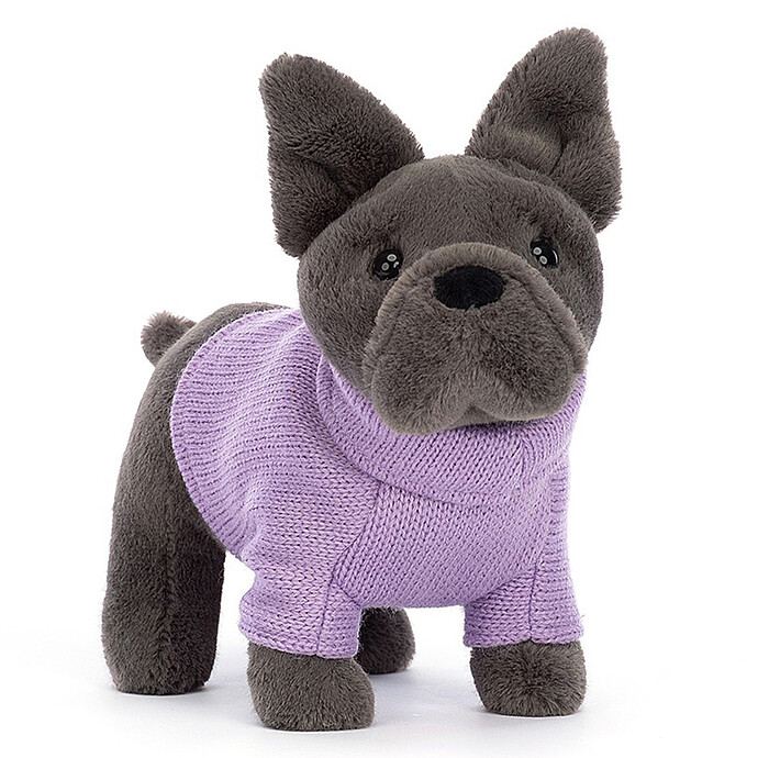 Sweater French Bulldog Purple Jellycat