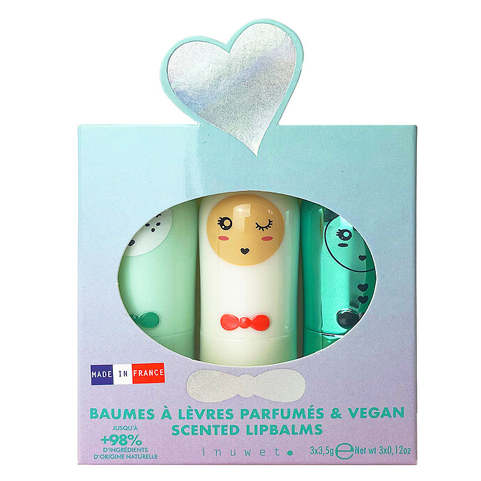 Trio de Baumes à Lèvres Lapin Seashell - 3 x 3,5 g inuwet
