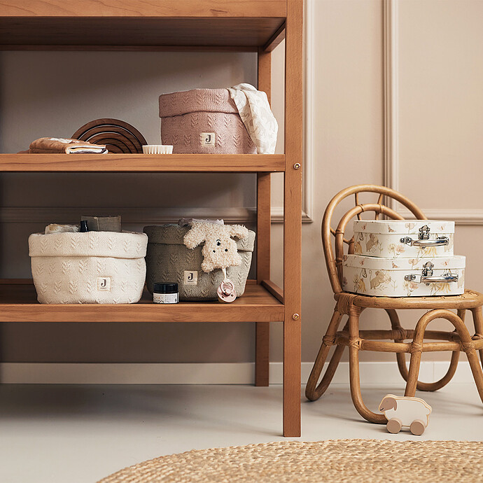 Avis Panier de Rangement Grain Knit - Oatmeal