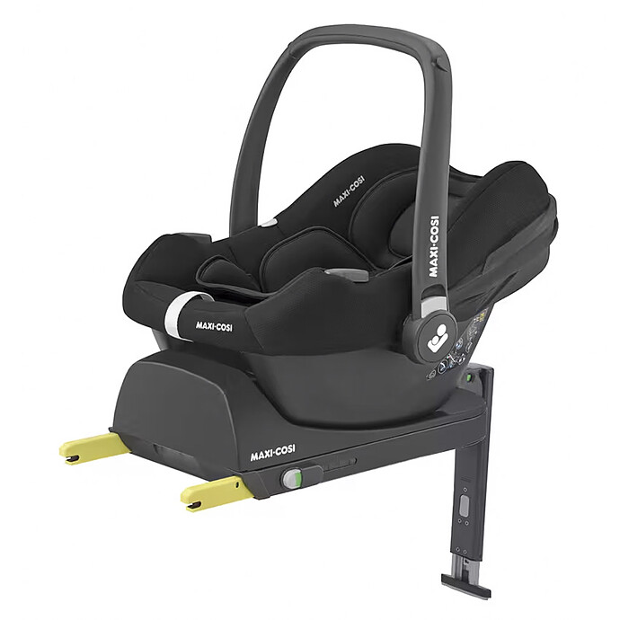 Pack Siège Auto CabrioFix i-Size Groupe 0+ et Base CabrioFix - Essential Black Maxi-Cosi