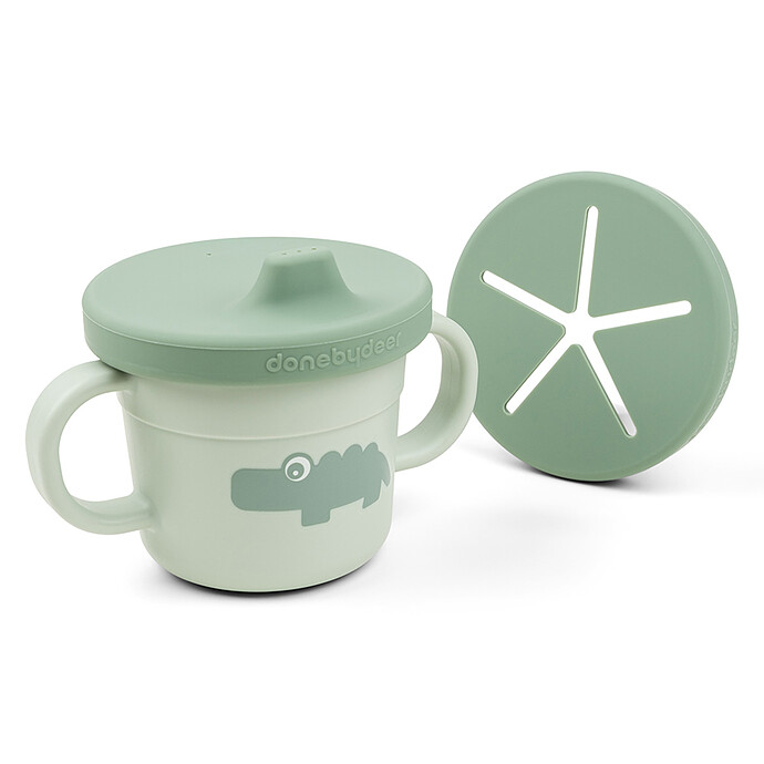 Tasse d'Apprentissage & Snack Foodie - Croco Vert Done by Deer