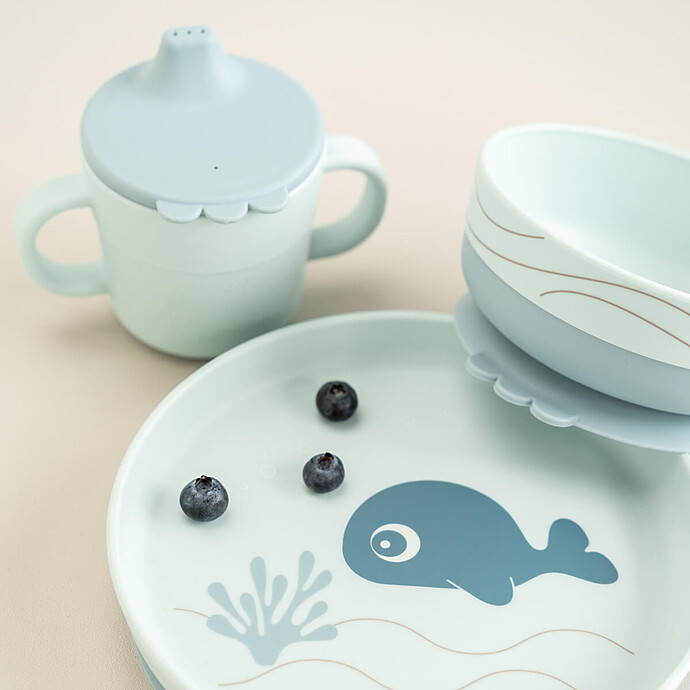 Coffret Repas 3 Pièces Foodie - Wally Bleu Done by Deer