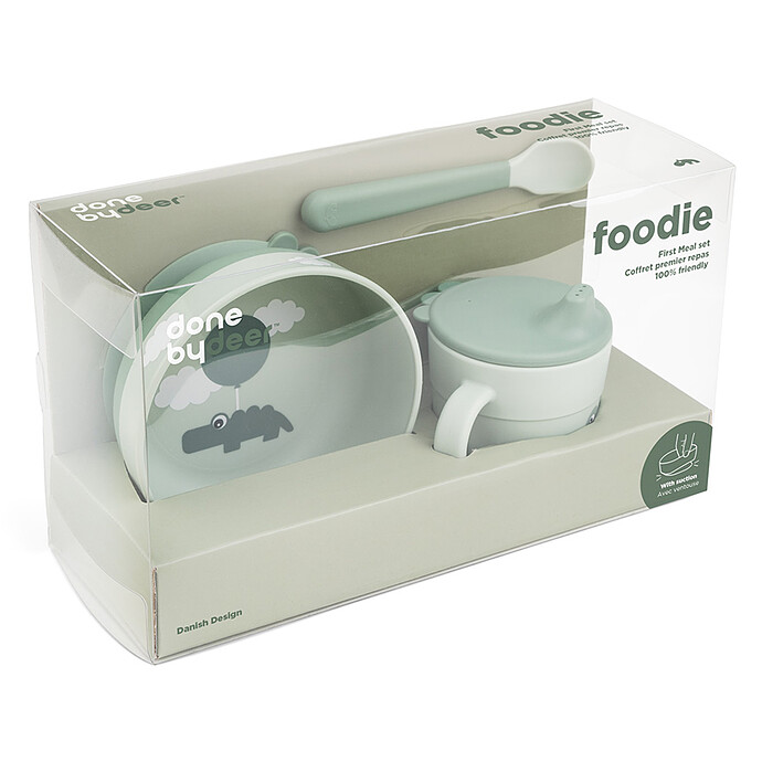 Achat Coffret Premier Repas 3 Pièces Foodie - Happy Clouds Verts