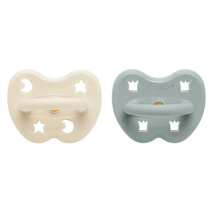 Lot de 2 Tétines Physiologiques Milky White & Gorgeous Grey - 3/36 Mois HEVEA