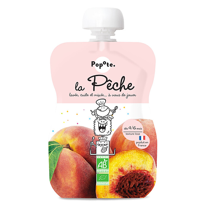 Gourde Repas Bio Pêche - 120 g Popote