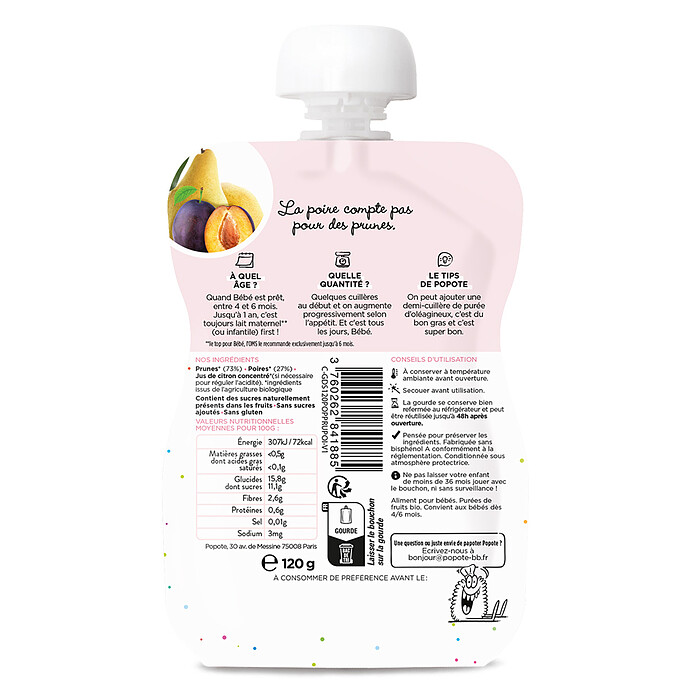 Gourde repas bio