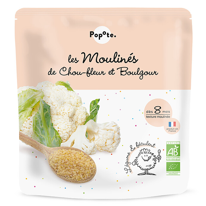 Les Moulinés Chou-fleur et Boulgour - 180 g Popote