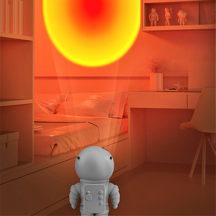 Avis Projecteur Astrolight - Orange Coucher de Soleil