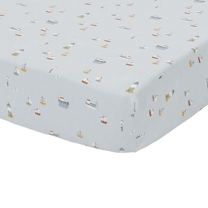 Drap Housse Berceau Sailors Bay Blue - 40 x 80 cm Little Dutch