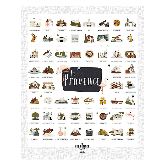 Affiche Provence - 50 x 40 cm Les Petites Dates