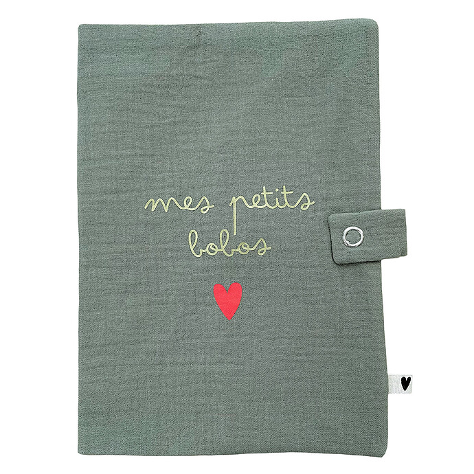 Protège-carnet de Santé - Vert Olive Mes Petits Bobos Atelier Wagram