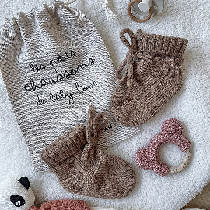 Chaussons Bébé Caramel Baby Love - 0/6 Mois Atelier Wagram