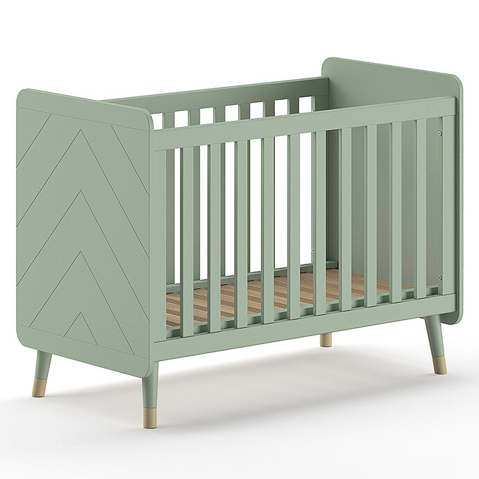 Lit Bébé Réglable Olive Green - 60 x 120 cm JAXX