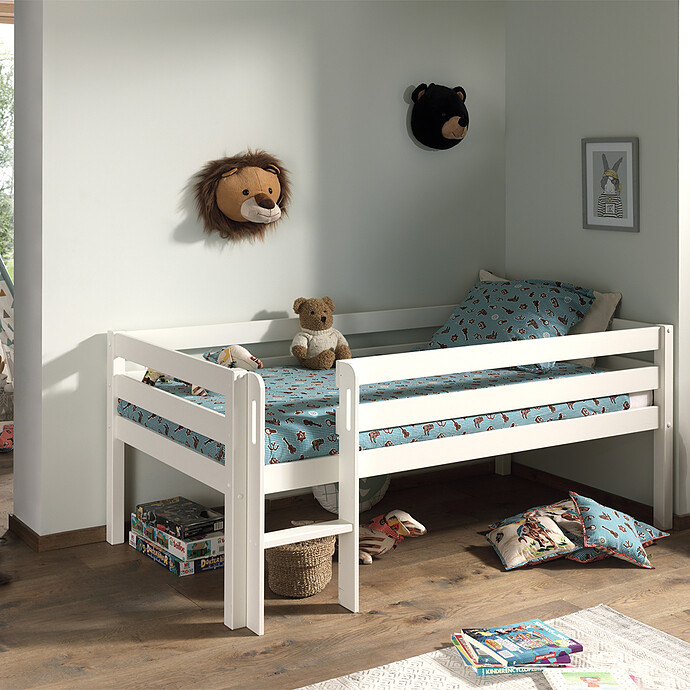 Lit Mi-hauteur Pino Blanc - 90 x 200 cm JAXX