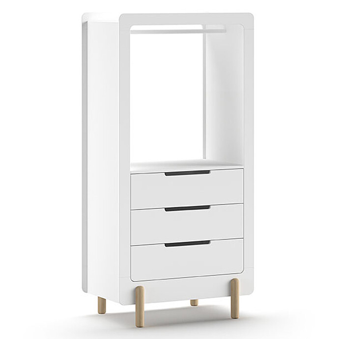 Armoire 3 Tiroirs Smile - Blanc JAXX