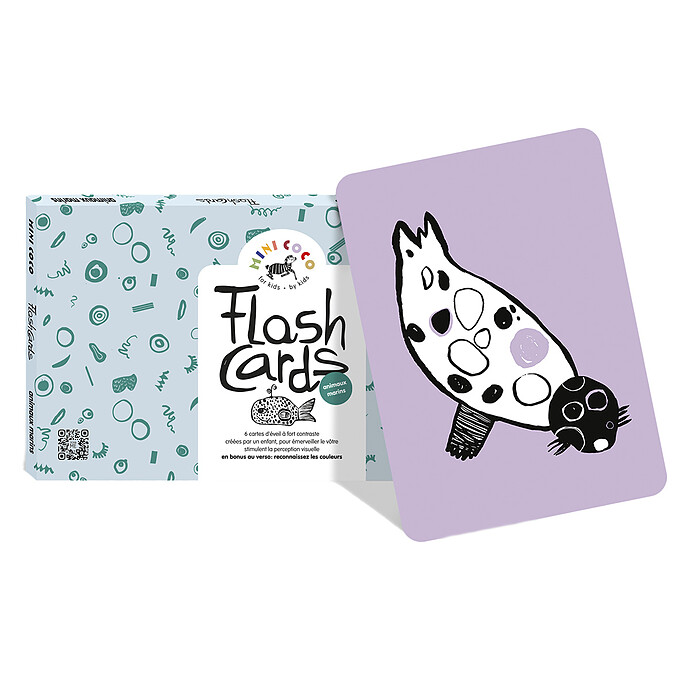 Lot de 6 Cartes L'Océan Mini Coco