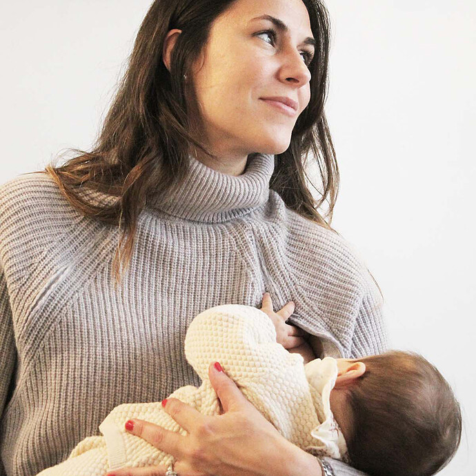 Pull d'Allaitement Sweet Mama Just Mama Gris - XL You&Milk