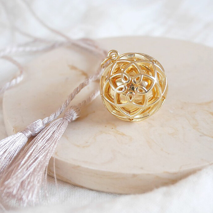 Bola de Grossesse Rose de Vénus - Or Cordon Biscuit Pleine Lune