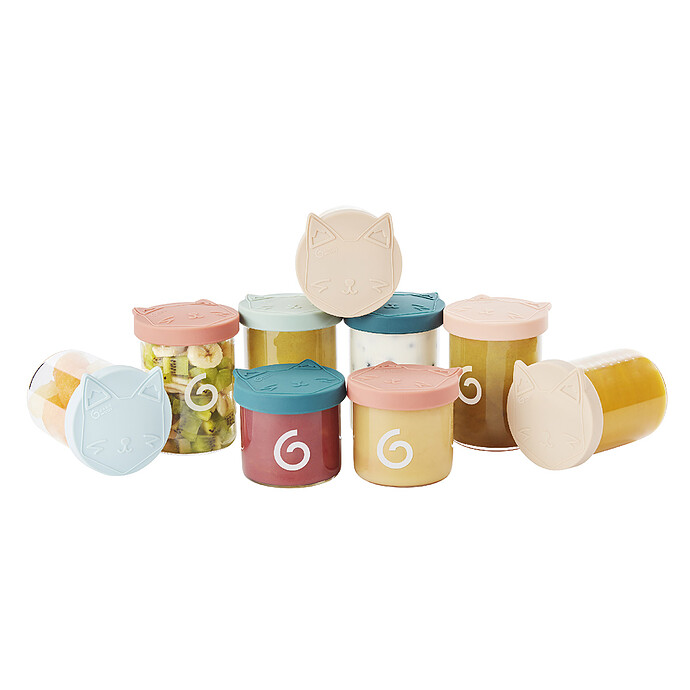 Lot de 9 ISY BOWLS en Verre 120 et 250 ml - Multicolore Babymoov