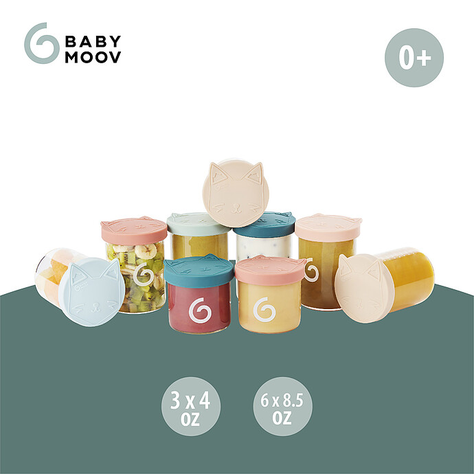 Lot de 9 ISY BOWLS en Verre 120 et 250 ml - Multicolore Babymoov