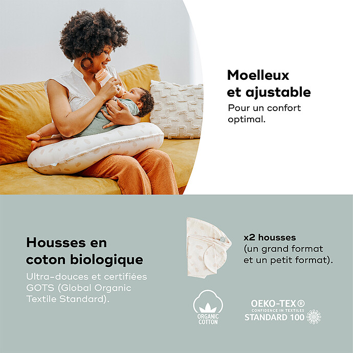 Achat Coussin de Maternité 2-en-1 B. Love - Petals Ecru
