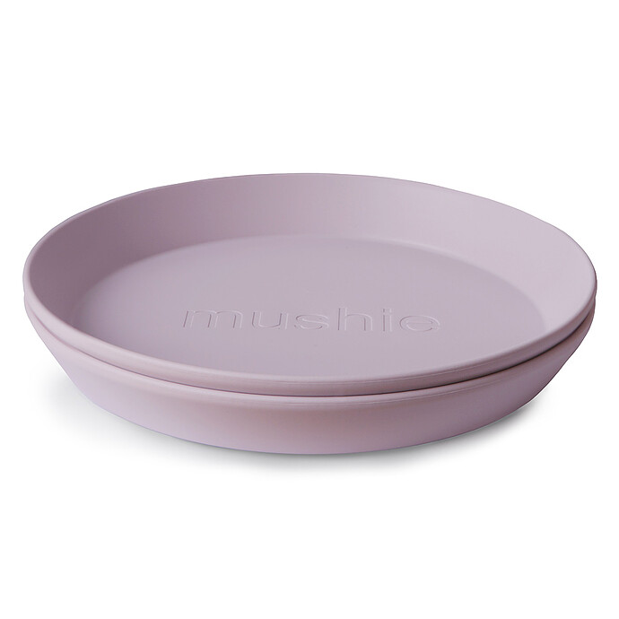 Lot de 2 Assiettes Rondes - Soft Lilac mushie