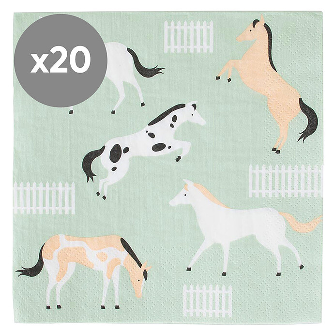 Lot de 20 Serviettes en Papier - Cheval My Little Day