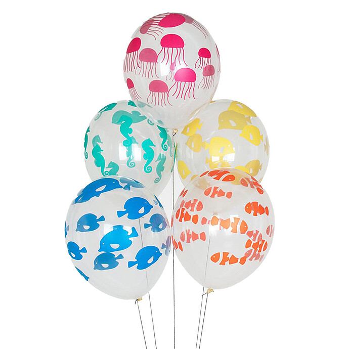 Lot de 5 Ballons - Océan My Little Day