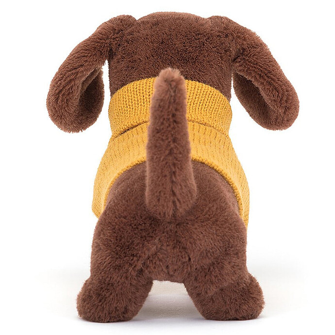 Sweater Sausage Dog Yellow Jellycat
