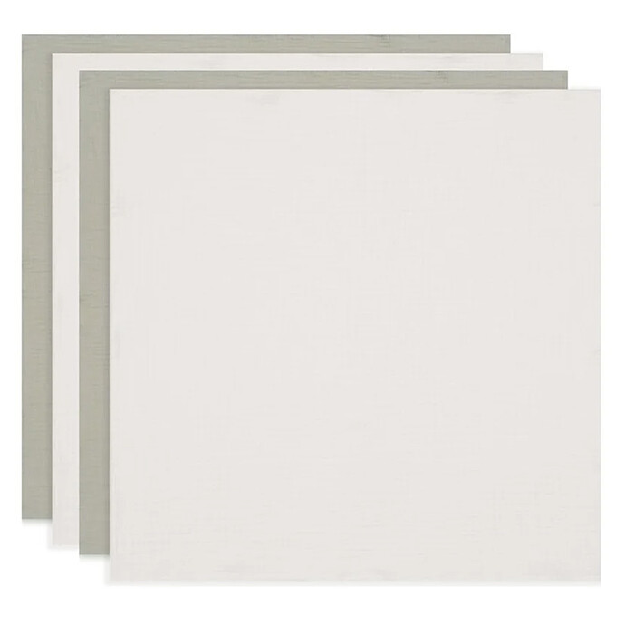 Lot de 4 Petits Langes - Olive Green & Ivory Jollein
