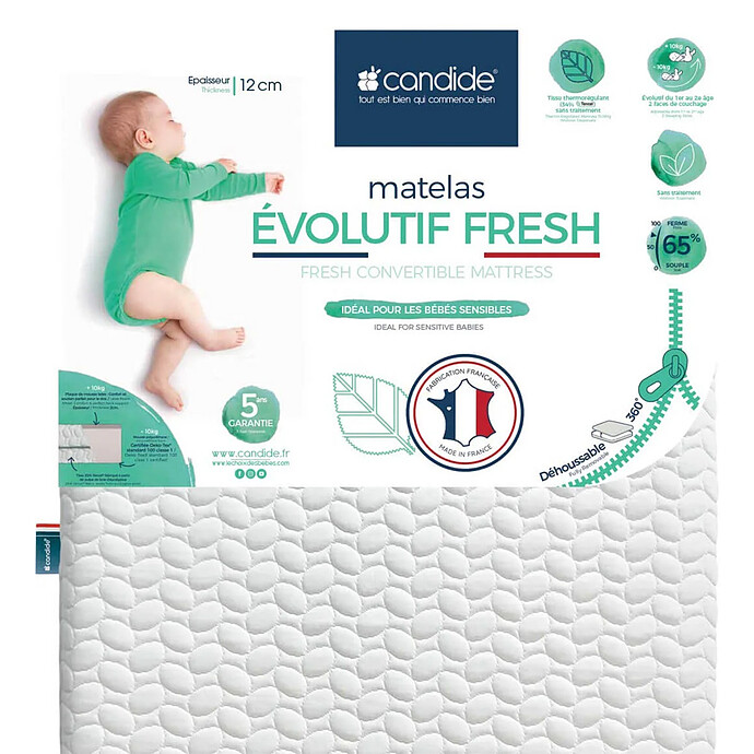 Achat Matelas Evolutif Fresh - 70 x 140 cm