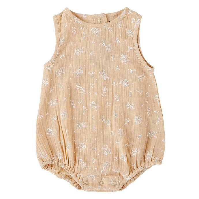 Barboteuse Vegetal Peach - 3/6 Mois Bonjour Little