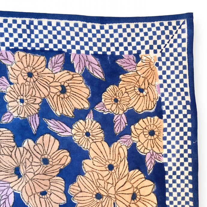 Small Foulard Manika Bloom - Bleu Klein Apaches